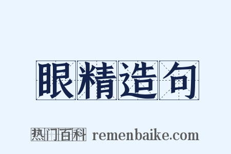 眼精造句是什么意思的图片